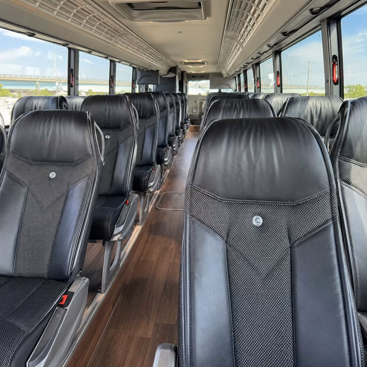 56 passenger charter bus interior